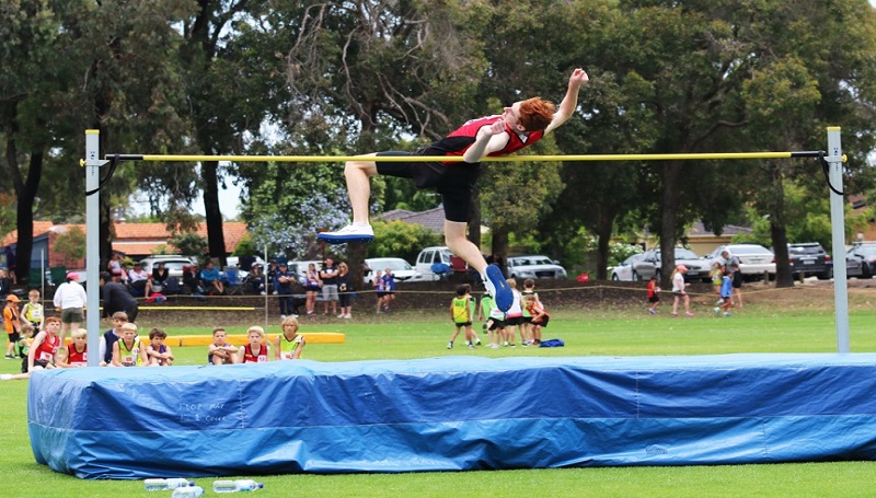 Lachlan Fox breaking high jump record 1.88